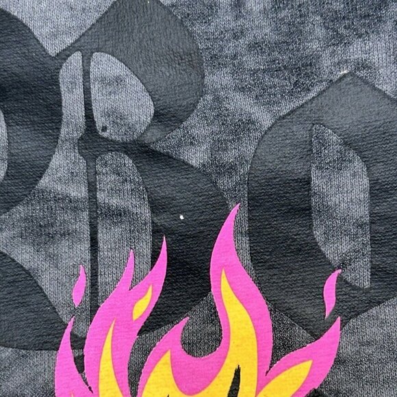 Betty Boop Hoodie Womens Medium Born to Ride Motorcycle Club Los Angeles Gray - Picture 4 of 11